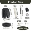 2 Button Car Key Shell Replacement for Peugeot 107 207