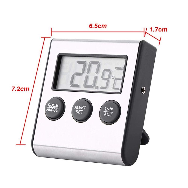 Digital Fridge Thermometer Waterproof Freezer Thermometer with Magnet and Stand