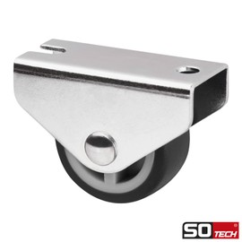 Sotech Passau Set of 16 Box Castors (Diameter 30 mm, for Under-Unit Mounting, Dark Grey) Furniture Castors, Quiet and Floor-friendly, Ideal for Bed Boxes and Floor Drawers