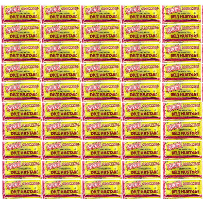 Crait Mike's Amazing Deli Mustard Packets 50 Pack Mustard Packets,