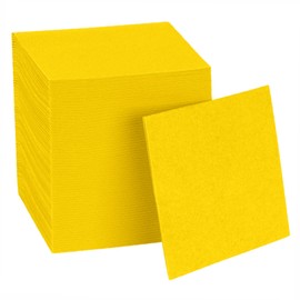 Servilletas de cóctel amarillas desechables de 4 x 4 pulgadas, paquete de servilletas de papel cuadrado de alta gama similar al lino para bar, cafetería, restaurante, Navidad, cumpleaños, boda, baby shower, 100 unidades