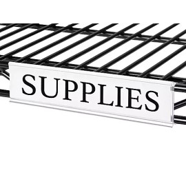 Uline S-14461 Wire Shelving Snap-On Label holders 25 Pack New 3 x 1-1/4"