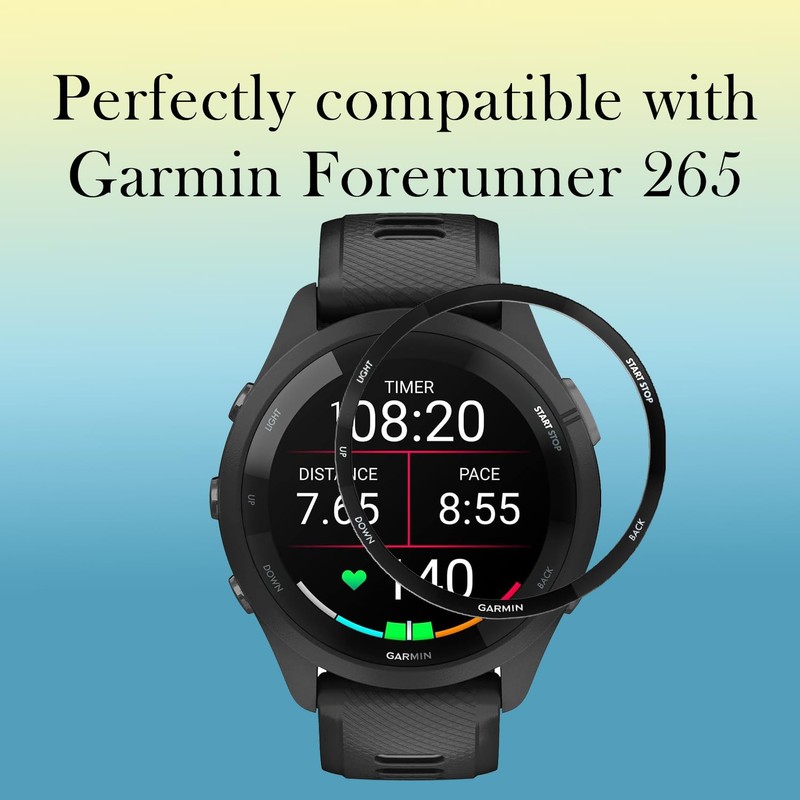 3 Pack for Garmin Forerunner 265 Screen Protector, 3D Full