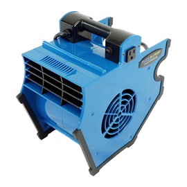 BLUE BLOWER 300 CFM 3 Speed with 2 built in outlets Adjustable Tilt Floor fan, Utility Blower, Floor Dryer for Cooling, Drying, Air Circulation, & Water Restoration