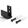 Barn Door Floor Guide Hardware with Screws, Black Steel Hardware