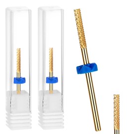 2 Pcs Nail Drill Bits Sturdy Carbide Drills Bit Professional Cuticle Nail Bits for Nails Drills,Drill Bit Nails Tech Suitable for Electric NailFile Manicure Home Salon Supplies