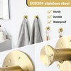 SAYAYO Self Adhesive Hooks for Hanging, Brushed Gold Towel Hook