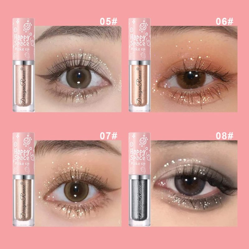 8 Colours Liquid Glitter Eyeshadow Makeup Set, Metallic Glitter Durable