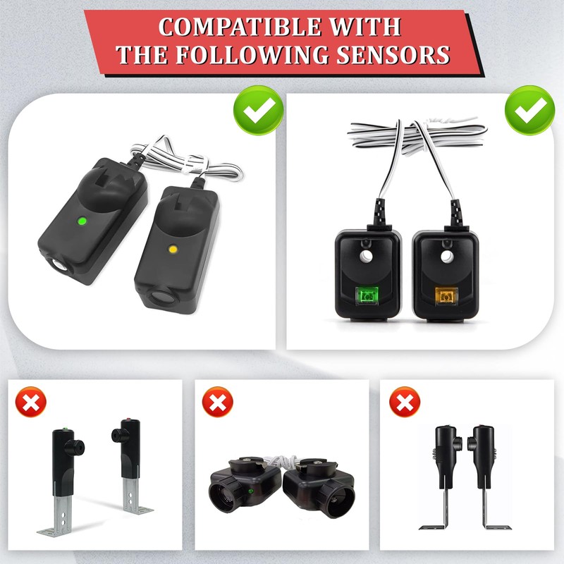 Garage Door Sensor Sun Shield Protector 2 Pack - Compatible