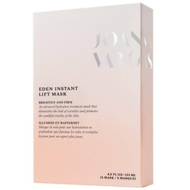 Joanna Vargas Eden Face Masks for Women - Hydrating Sheet Mask with CoQ10 & Hyaluronic Acid - Instant Lift Face Mask Sheet for Fine Lines & Wrinkles - Firming Facial Mask for All Skin Types - 5 Sheets
