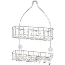 Simple Houseware Stainless Steel Bathroom Hanging Shower Head Caddy Organizer (26 x 16 x 5.5 inches)