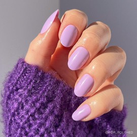 Glamnetic Short Round Press On Nail Collection - Nail Glue & Remover:_Lilac