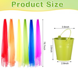 Zonon 6 Sets Rainbow Classroom Decor Art Paint Party Decoration Rainbow Sheer Curtains for Classroom Windows Birthday Party Favors First Day of School Bedroom Decor(Multicolor)