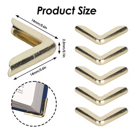 Jenngaoo Pack of 100 Book Corner Protectors Gold, Vintage Decoration Book Corner Protectors Guards for DIY Scrapbooking Book Photo Albums Menus Notebook File Folder