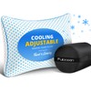 Small Cooling Shredded Memory Foam Pillow for Travel & Camping,