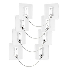 Fall Prevention Belt, No Piercing, Adjustable Length, Set of 4, Furniture Fall Prevention Goods Set, Load Capacity 220.5 lbs (100 kg), Strong Type, Strong Type, Earthquake Prevention, Children,