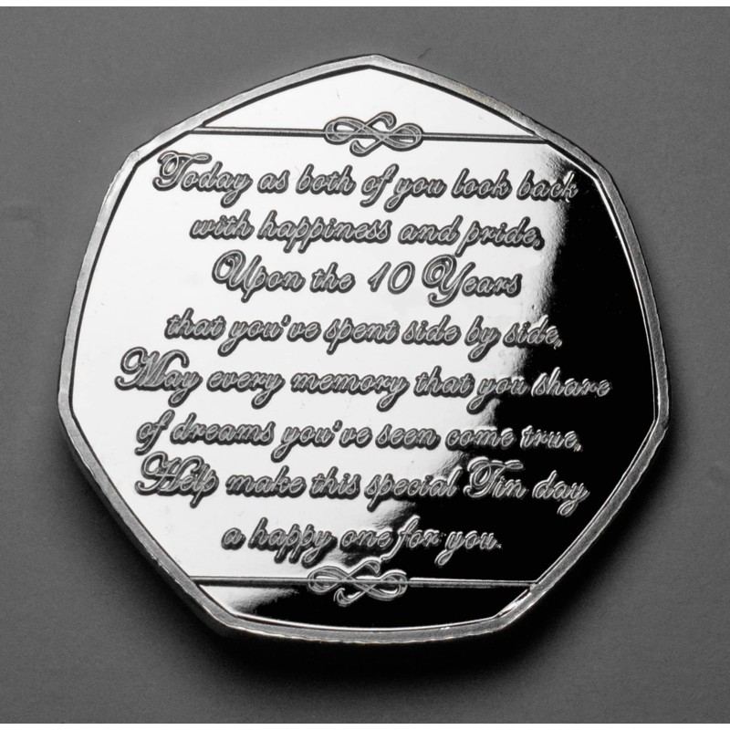 The Commemorative Coin Company On Your 10th Tin Wedding Anniversary