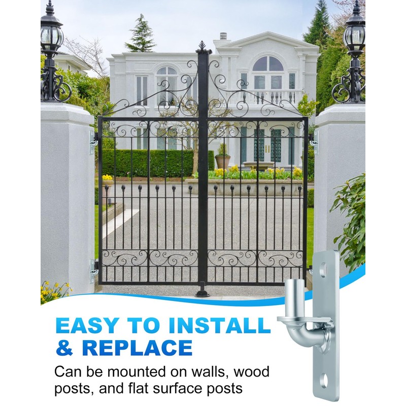 WENHUALI Wall Mount Gate Hinges 2 Pack Farm & Chain