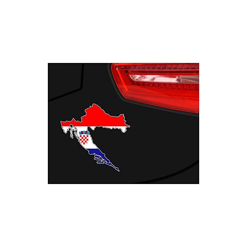 Croatia Car Sticker Sticker In National Colours