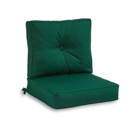 South Pine Porch AMSC7830-FOREST Forest Green Sunbrella Fabric 2-Piece Outdoor Deep Seat Cushion Set