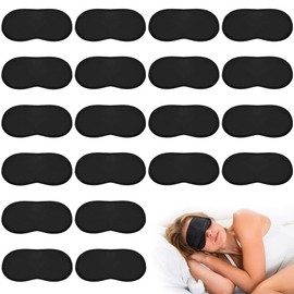 Sleeping Mask 30 Pieces Eye Mask Silk Sleeping Mask Blindfold for Men and Women Portable Sleeping Mask with Elastic Bands for Travel Shift Work (Black)