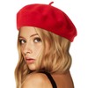 Wheebo Wool Beret Hat,Solid Color French Style Winter Warm Cap