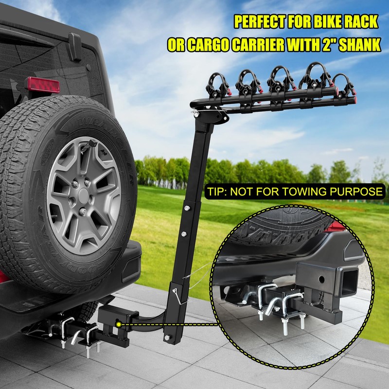 KAIRAY 1-1/4 inch to 2 inch Hitch Adapter Trailer Hitch