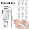 Barydat Curtain Track Roller Hooks Rail Pulleys Runners Plastic Ceiling