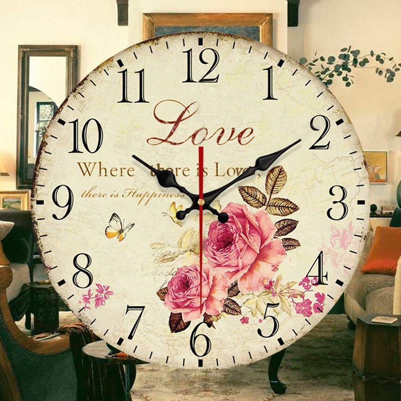 SWHONG Wall Clock Without Ticking Noises 10 Z0 LL/25.4 cm