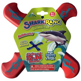 Shark Rang Red Boomerang - Great Beginner Boomerang for Kids or Adults. Soft and Safe.