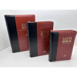 Biblia letra súper gigante con cierre 19, 14,y 11 puntos café/negro  - BIBLIA PEQUEÑA 11 PUNTOS