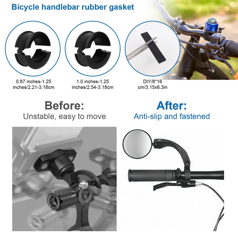 BOXOB Pack of 12 Rubber Seal for Bicycle Handlebars, with