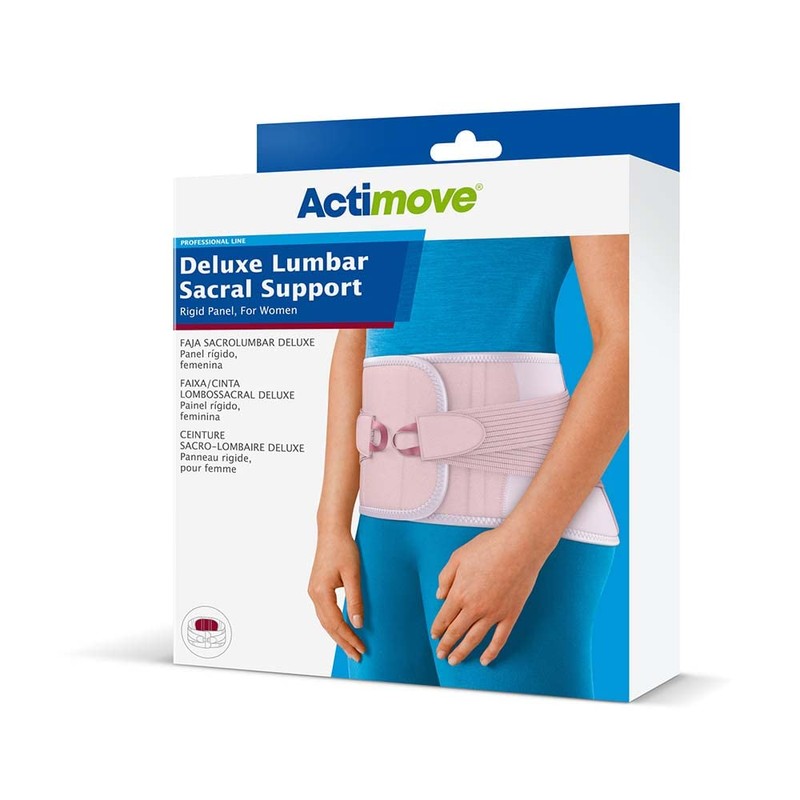 Actimove Professional Deluxe Lumbar Sacral Support Rigid Panel, For Women,