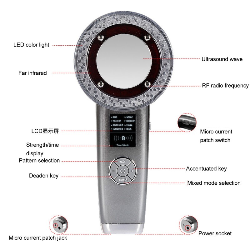 8 In 1 Facial Beauty Machine Photo Rejuvenation Micro Electric