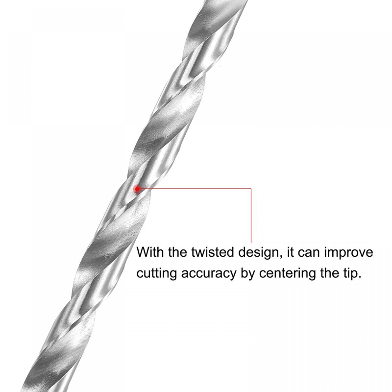 sourcing map HSS Extra Long Twist Drill Bit 6 mm