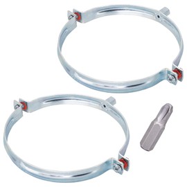 SKIR'CO (2 pcs) Pipe Brackets for 150 mm Pipes, Pipe Clamps, Pipe Supports for Wall and Ceiling Mounting