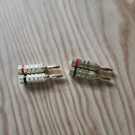 Pure Two Pairs  High-Quality 4mm Banana Plug – 10.012 Pure Copper  24K Gold Plating