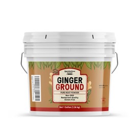 Unpretentious Ground Ginger, 1 Gallon Bucket, Indian & Asian Cuisine, Bulk Bucket Size