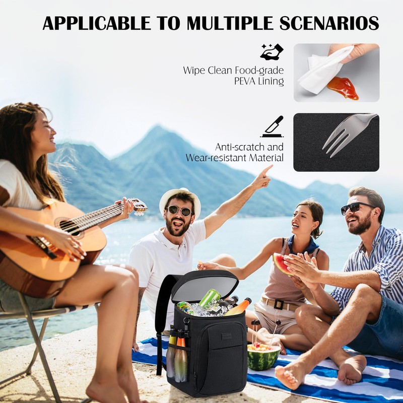 Tuwubi Cooler Backpack 35 Cans, Backpack Coolers Insulated Leak Proof