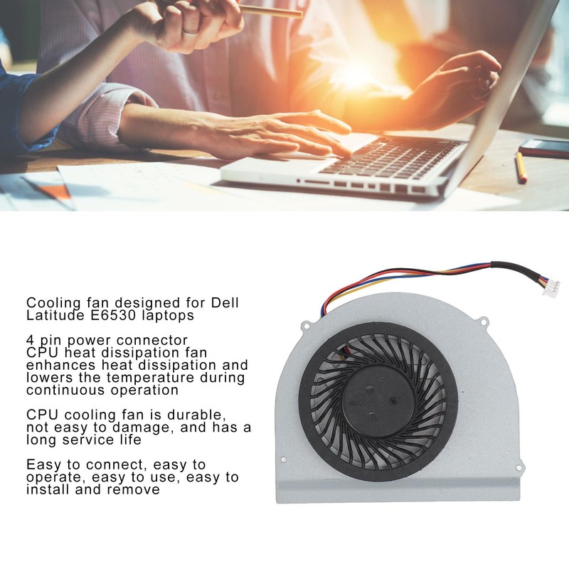 Replacement CPU Cooling Fan for Latitude E6530 Laptop 4 Pin
