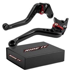 RIDE IT FOREVER Short Brake Clutch Levers for CBR500R/CB500F/X 2013-2021,GROM 2014-2025,CBR250R 2011-2013,CBR300R CB300F/FA 2014-2022,CB400F/CB400R 2013-2020-Black