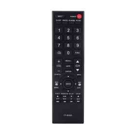 CT-90325 Control Remoto de TV, Cambio de Teclado Innovador Control Remoto para Toshiba LCD Smart TV para 55HT1U 55S41U 55SL412U 32C100U1/2 32C110U 32DT1 32DT1U 32DT2U1 32E20 32E20U Negro