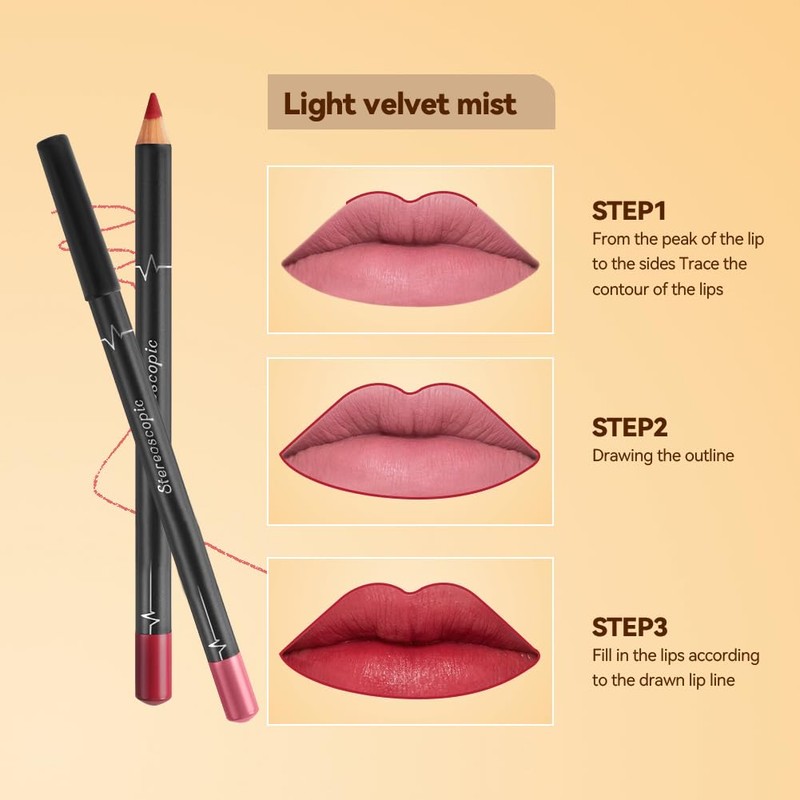 LOPHE Lip Liner Set 12x Waterproof Matte