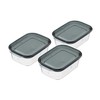 Rakuchin Pack Square Storage Containers, Capacity 6.1 fl oz (180