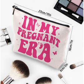 CEASQVAA Pregnancy Gifts for Expecting Mom Makeup Bag, Best Gifts for Pregnant Women, Mom to Be New Mom Gifts, Pregnancy Gifts for First Time Moms Daughter Sister Friend Cosmetic Bag Pouch Essentials