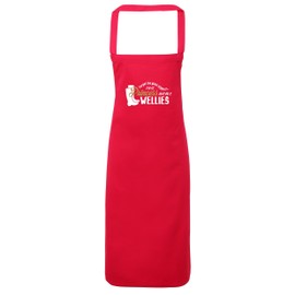 Hippowarehouse Forget the Glass Slippers This Princess Wears Wellies Apron kitchen cooking painting DIY onesize adult