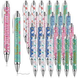 24 Pcs Nurse Pens Bulk Nurse Appreciation Gift Medical Themed Cartoon Ballpoint Pen Inspirational Nursing Pen Nurses Week Gift Thank You Nurses Day Gifts for Doctor Medical Assistant Healthcare Worker