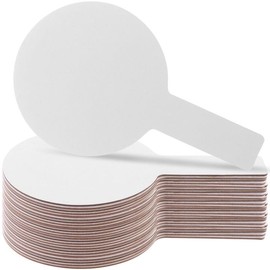 20 Pcs Dry Erase Answer Paddles, Handheld Double Sided Paddles Mini White Boards Small White Board Dry Erase Signs Auction Paddles for Classroom Teaching Office Meeting Voting Bridal Shower Games