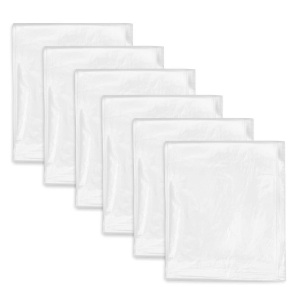Juvale 6-Pack of 1 mil Clear Plastic Drop Cloths for Painting, Furniture Protection, Disposable Painters Tarp, Waterproof Sheeting Roll for Construction, Dust, Paint Covering for Floor (9x12 Feet)