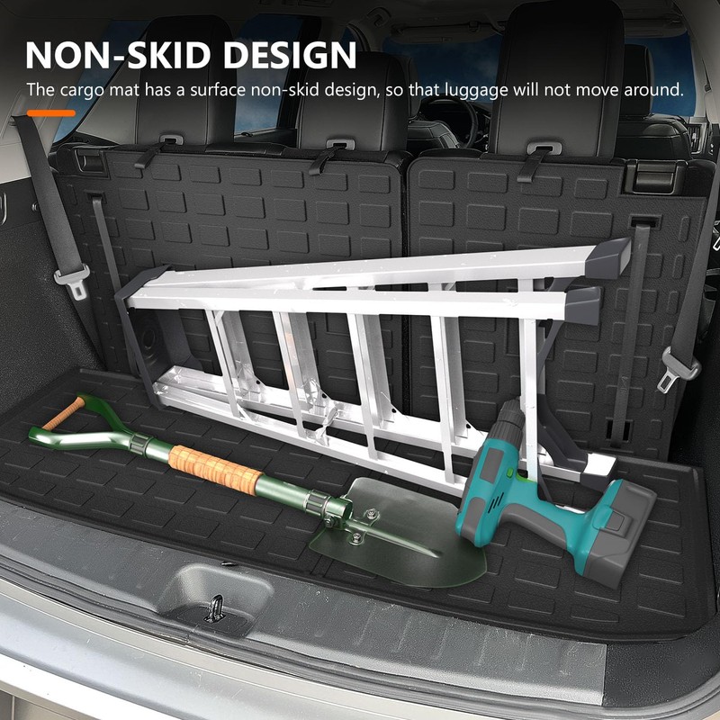 powoq Cargo Mat Compatible with 2022-2025 Nissan Pathfinder Trunk Mat